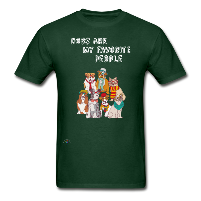 Dogs- My Favorite People-Gildan Ultra Cotton Adult T-Shirt - forest green