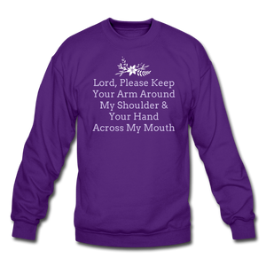 Lord, Please...Crewneck Sweatshirt - purple