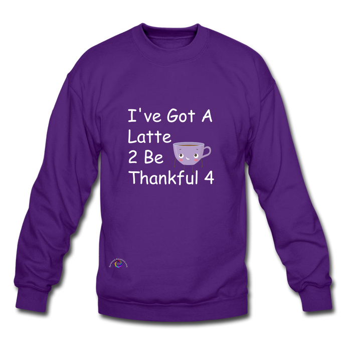 Thankful Latte -Gildan Crew-neck Sweatshirt - purple