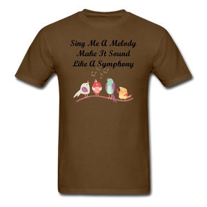 Sing Me A Melody - Unisex/Men's T-Shirt - brown