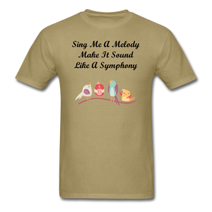 Sing Me A Melody - Unisex/Men's T-Shirt - khaki