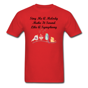 Sing Me A Melody - Unisex/Men's T-Shirt - red