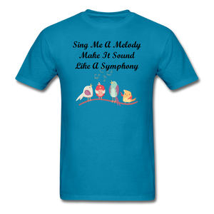 Sing Me A Melody - Unisex/Men's T-Shirt - turquoise