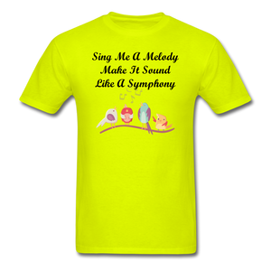 Sing Me A Melody - Unisex/Men's T-Shirt - safety green