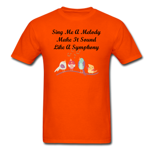 Sing Me A Melody - Unisex/Men's T-Shirt - orange