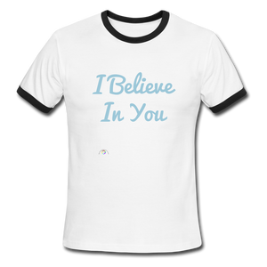 I Believe In You- Men's Ringer T-Shirt - white/black