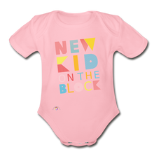 Load image into Gallery viewer, New Kid On The Block -Organic Short Sleeve Baby Bodysuit - light pink