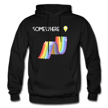 Load image into Gallery viewer, Somewhere Over The Rainbow- Gildan Hoodie Sweatshirt - black