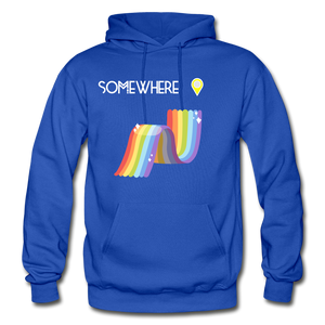 Somewhere Over The Rainbow- Gildan Hoodie Sweatshirt - royal blue