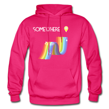 Load image into Gallery viewer, Somewhere Over The Rainbow- Gildan Hoodie Sweatshirt - fuchsia