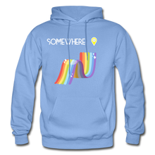 Load image into Gallery viewer, Somewhere Over The Rainbow- Gildan Hoodie Sweatshirt - carolina blue