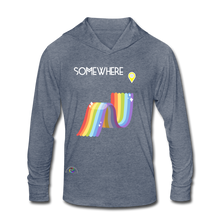 Load image into Gallery viewer, Somewhere Over The Rainbow - Unisex Tri-Blend Hoodie Shirt - heather blue