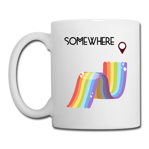 Somewhere Over The Rainbow Full Wrap Coffee/Tea Mug - white