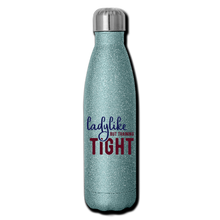 Load image into Gallery viewer, Ladylike But Training Tight - Insulated Stainless Steel Water Bottle - turquoise glitter