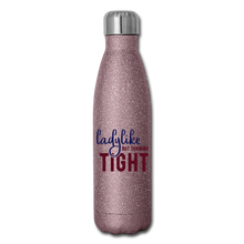 Load image into Gallery viewer, Ladylike But Training Tight - Insulated Stainless Steel Water Bottle - pink glitter