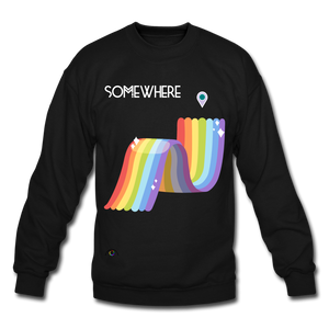 Somewhere Over The Rainbow Crewneck Sweatshirt - black