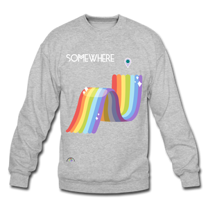 Somewhere Over The Rainbow Crewneck Sweatshirt - heather gray