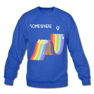 Somewhere Over The Rainbow Crewneck Sweatshirt - royal blue