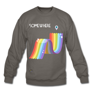 Somewhere Over The Rainbow Crewneck Sweatshirt - asphalt gray