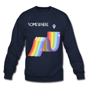 Somewhere Over The Rainbow Crewneck Sweatshirt - navy