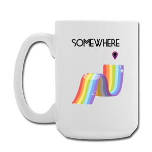 Somewhere Over The Rainbow Coffee/Tea Mug 15 oz - white