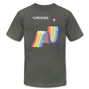 Somewhere Over The Rainbow-Unisex T-Shirt - asphalt