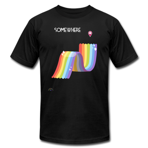 Somewhere Over The Rainbow-Unisex T-Shirt - black