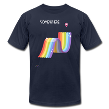 Load image into Gallery viewer, Somewhere Over The Rainbow-Unisex T-Shirt - navy