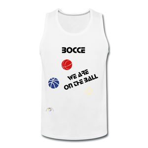 Bocce (KING) Men’s Premium Tank - white