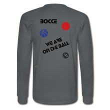 Load image into Gallery viewer, Bocce (King) Men&#39;s Long Sleeve T-Shirt - charcoal