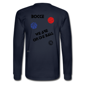 Bocce (King) Men's Long Sleeve T-Shirt - navy